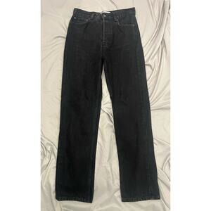 Reformation Black High-Rise Straight Leg Jeans - Size 26 (Runs Small) EUC